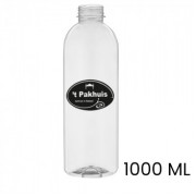 Sap & smoothie fles, bedrukt, rond, 1.000 ml