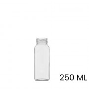 Sap & smoothie fles met dop, vierkant, 250 ml