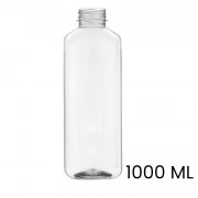 Sap & smoothie fles met dop, vierkant, 1.000 ml